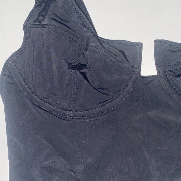 Forever 21 Underwire Corset Bustier Slinky Black Bodysuit Size Stretchy Medium - Picture 5 of 11